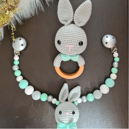 Baby-Set Hase Schlappohren mint