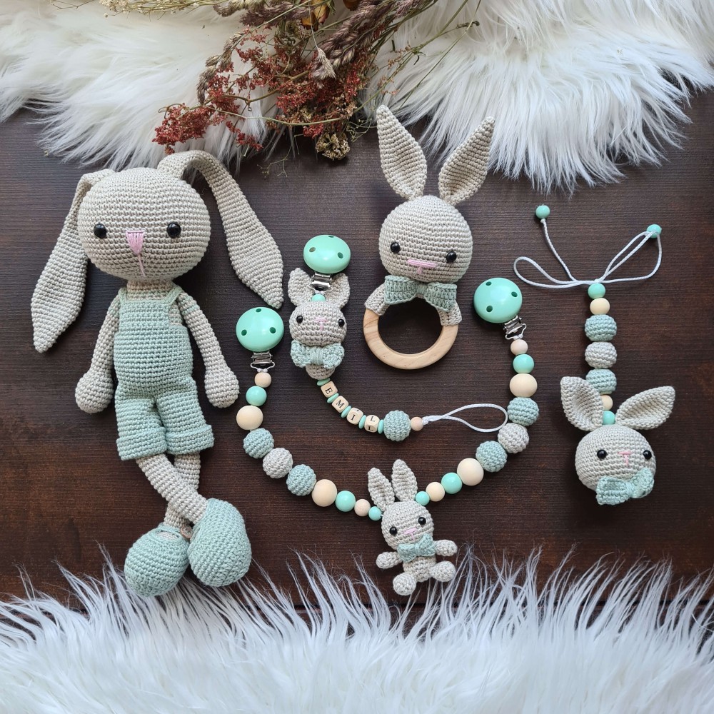 Baby-Set Hase Schlappohren mint
