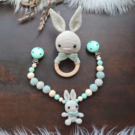 Baby-Set Hase Schlappohren mint