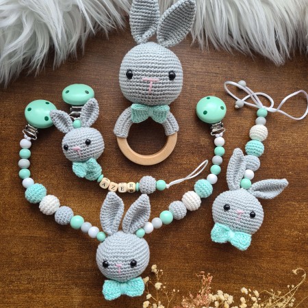 Baby-Set Hase Schlappohren mint
