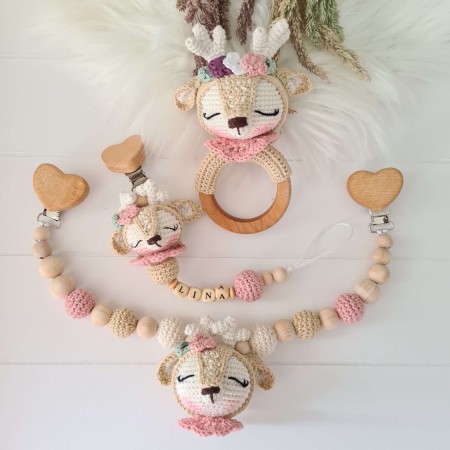 Baby-Set Reh Mathilda rosa