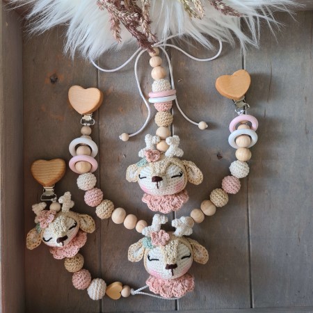 Baby-Set Reh Mathilda rosa