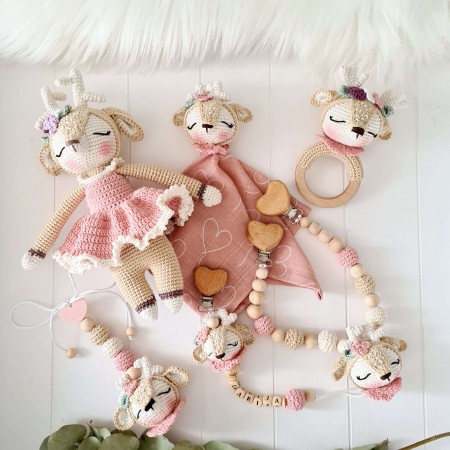 Baby-Set Reh Mathilda rosa