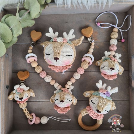 Baby-Set Reh Mathilda rosa