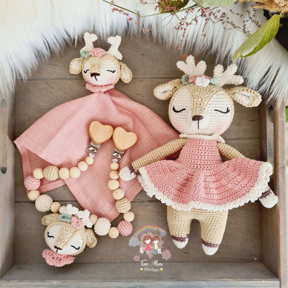 Baby-Set Reh Mathilda rosa