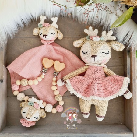 Baby-Set Reh Mathilda rosa