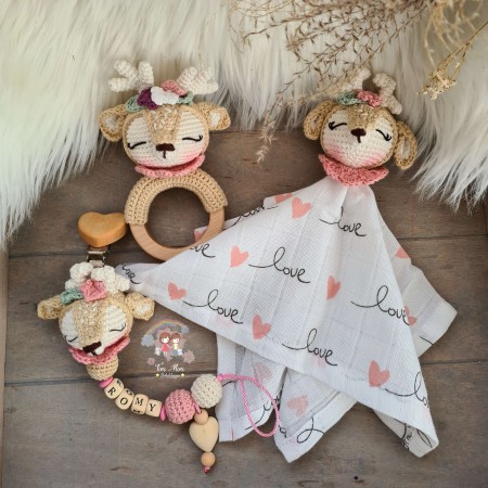 Baby-Set Reh Mathilda rosa