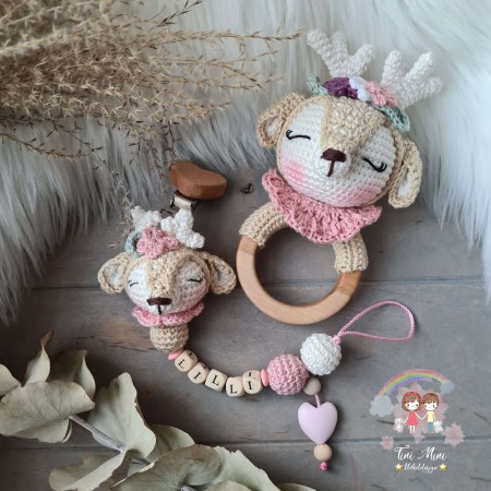 Baby-Set Reh Mathilda rosa
