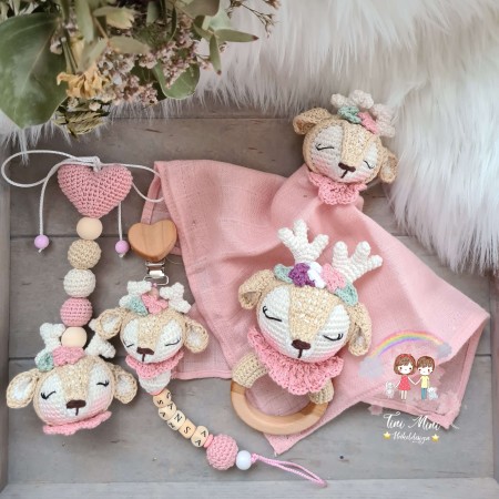 Baby-Set Reh Mathilda rosa