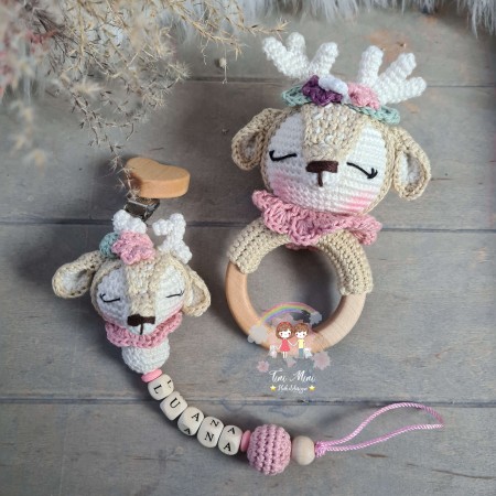 Baby-Set Reh Mathilda rosa