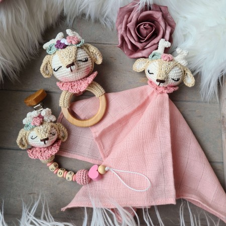 Baby-Set Reh Mathilda rosa