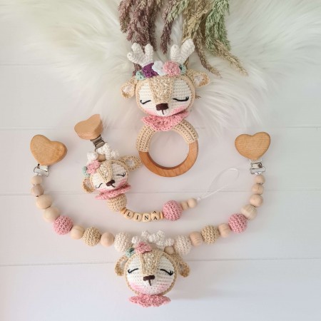 Baby-Set Reh Mathilda rosa