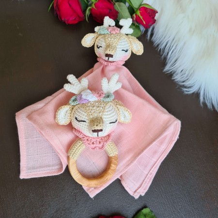 Baby-Set Reh Mini rosa
