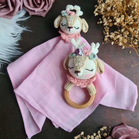 Baby-Set Reh Mini rosa