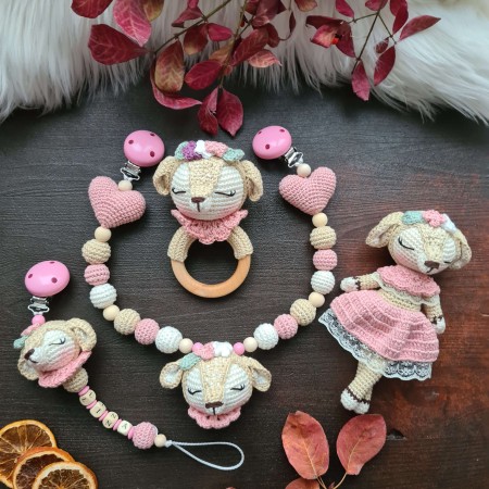 Baby-Set Reh Mini rosa