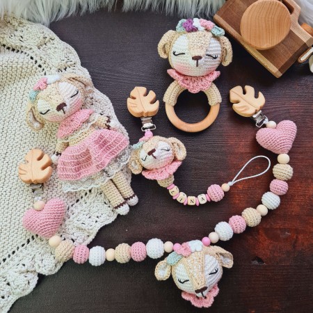 Baby-Set Reh Mini rosa