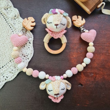 Baby-Set Reh Mini rosa