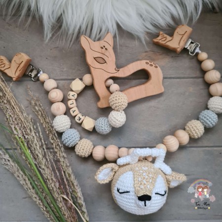 Baby-Set Reh beige-grau