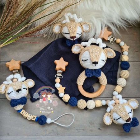 Baby-Set Reh dunkelblau