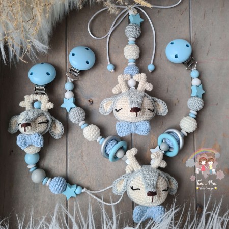 Baby-Set Reh grau-blau