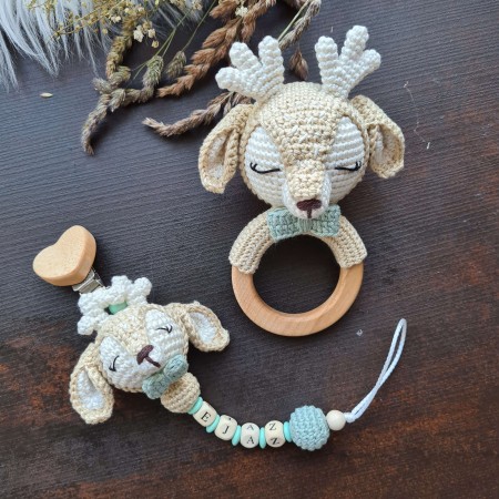 Baby-Set Reh beige-mint