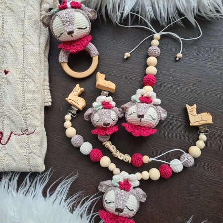 Baby-Set Reh pink