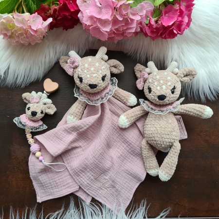 Baby-Set Reh Plüsch beige