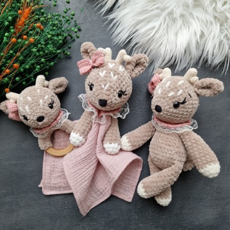 Baby-Set Reh Plüsch beige