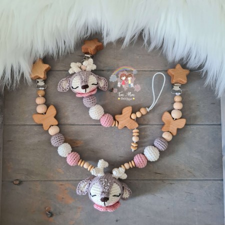 Baby-Set Reh taube-rosa