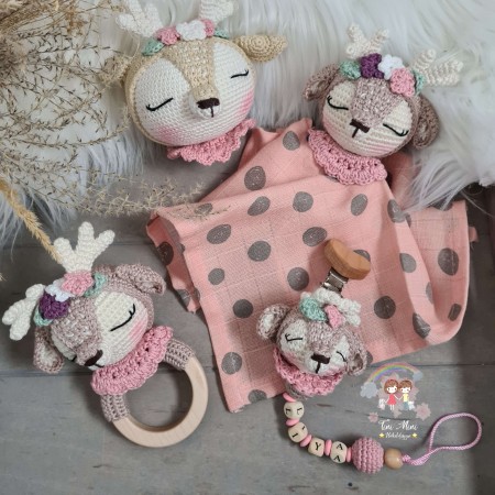 Baby-Set Reh taube-rosa