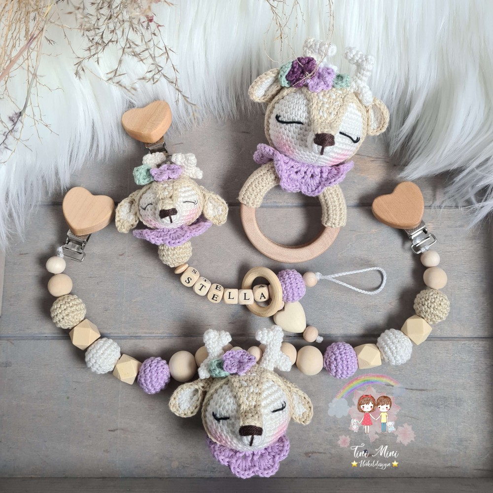 Baby-Set Reh flieder