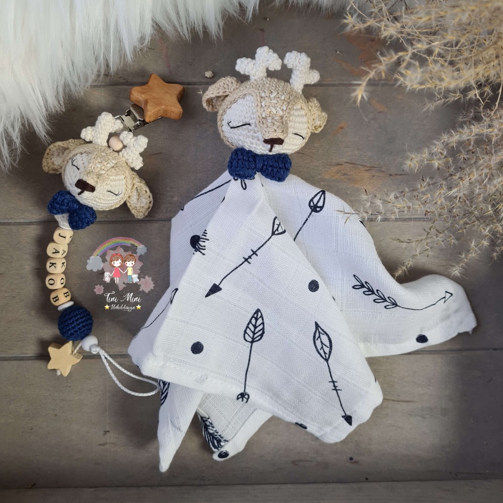 Baby-Set Reh dunkelblau