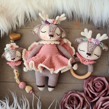 Baby-Set Reh taube-rosa