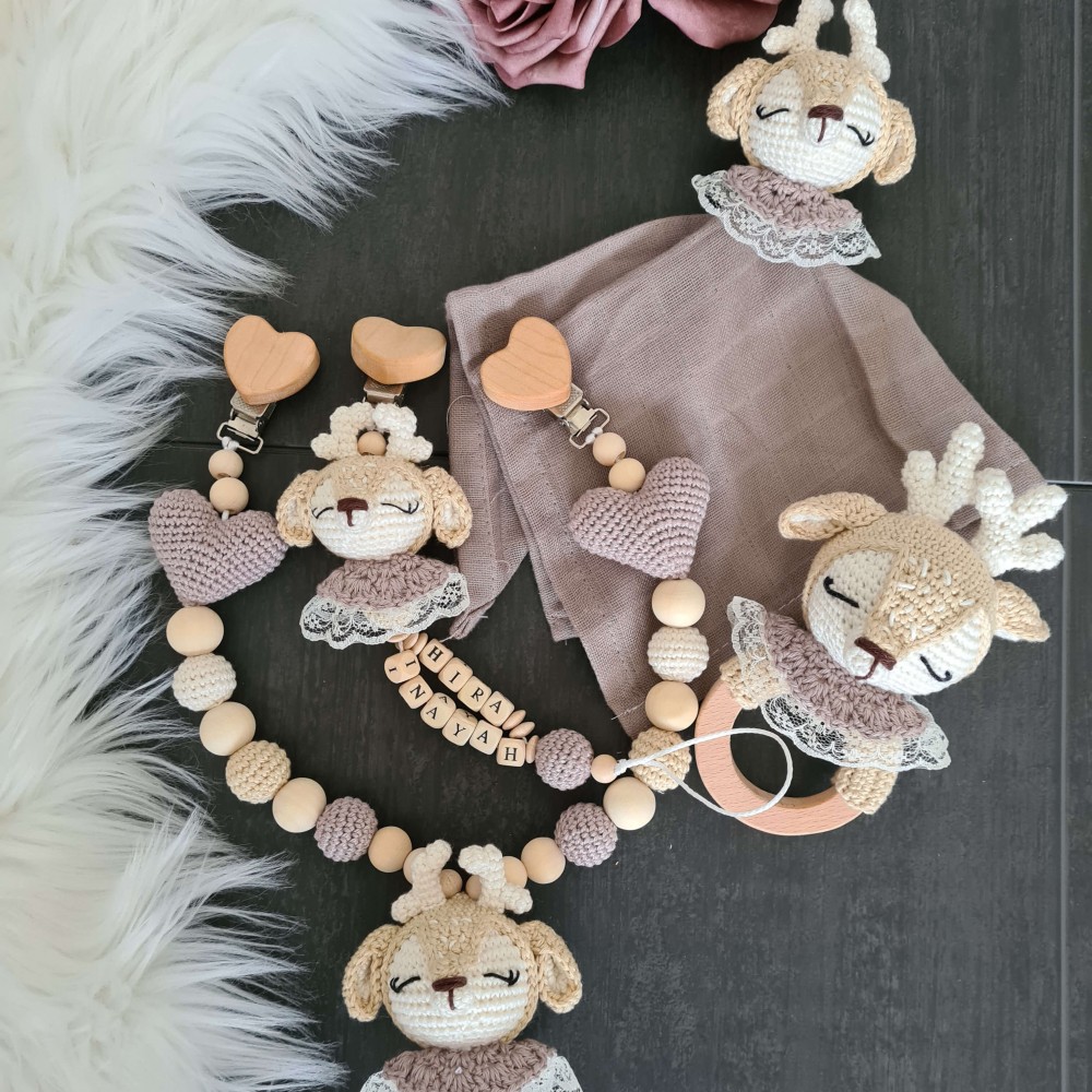 Baby-Set Reh beige-taube
