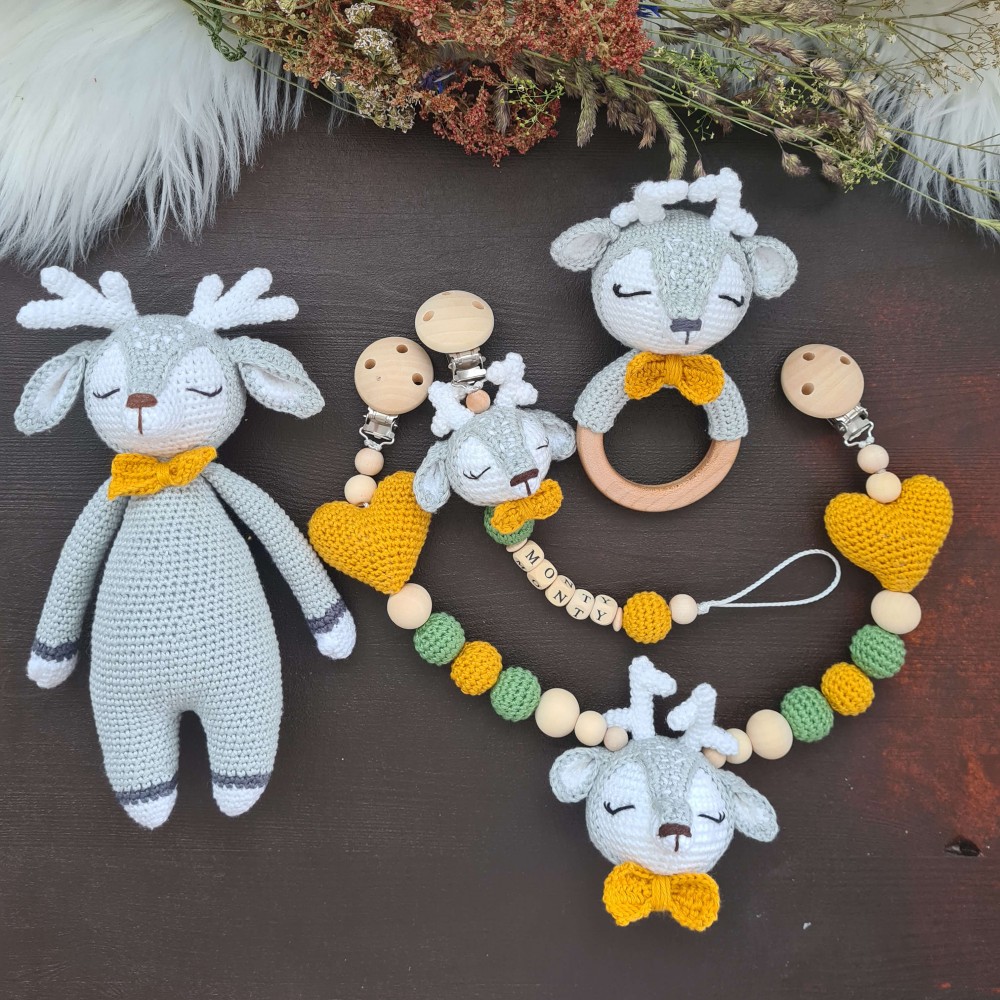 Baby-Set Reh senf