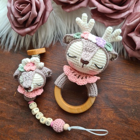 Baby-Set Reh taube-rosa