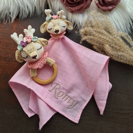 Baby-Set Reh taube-rosa
