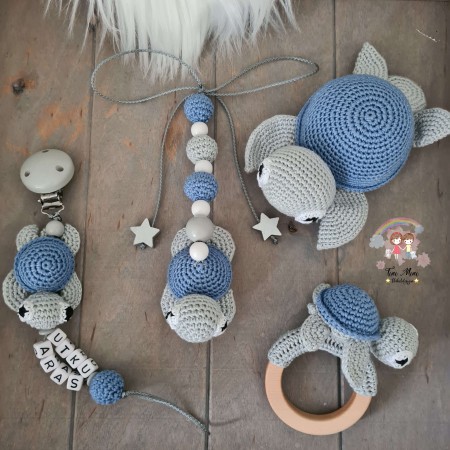 Baby-Set Schildkröte blau