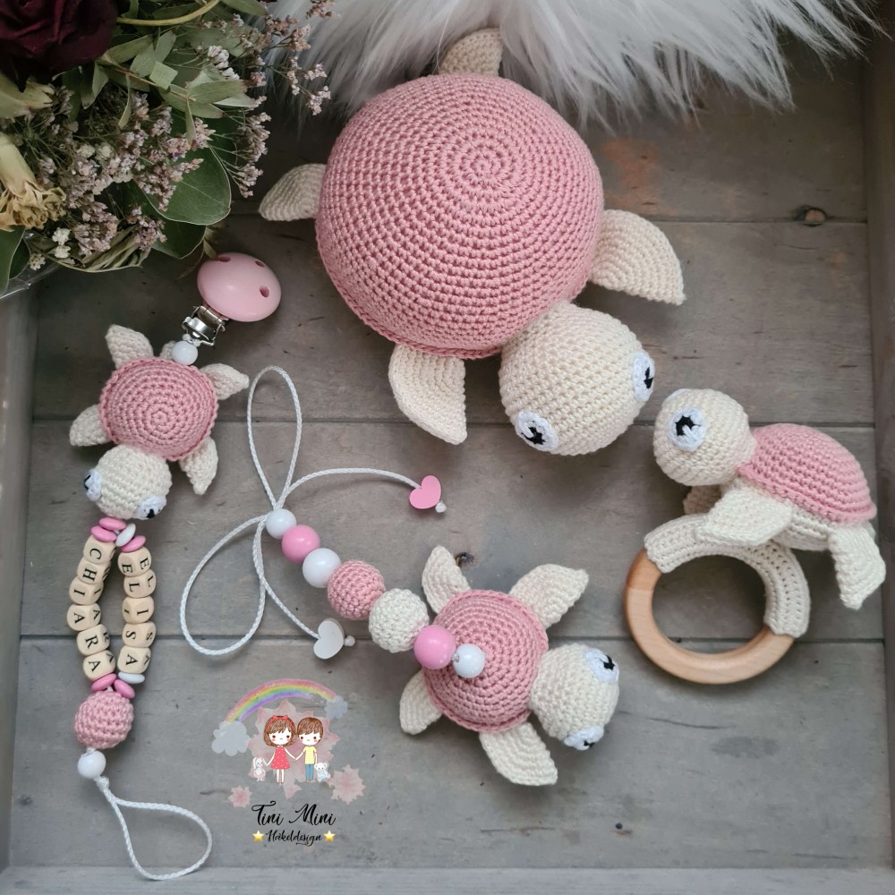 Baby-Set Schildkröte rosa