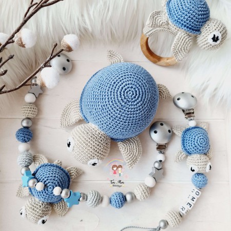 Baby-Set Schildkröte blau