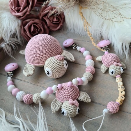 Baby-Set Schildkröte rosa