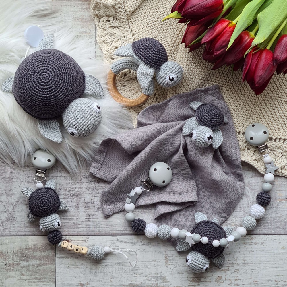 Baby-Set Schildkröte grau