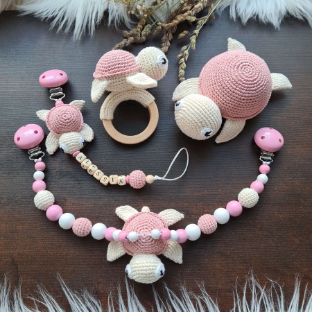 Baby-Set Schildkröte rosa