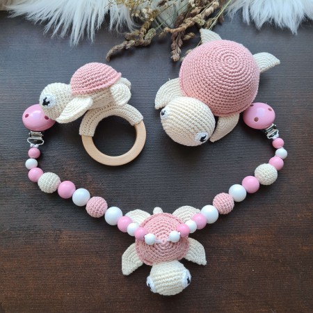 Baby-Set Schildkröte rosa