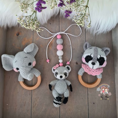 Baby-Set Waschbär Elefant