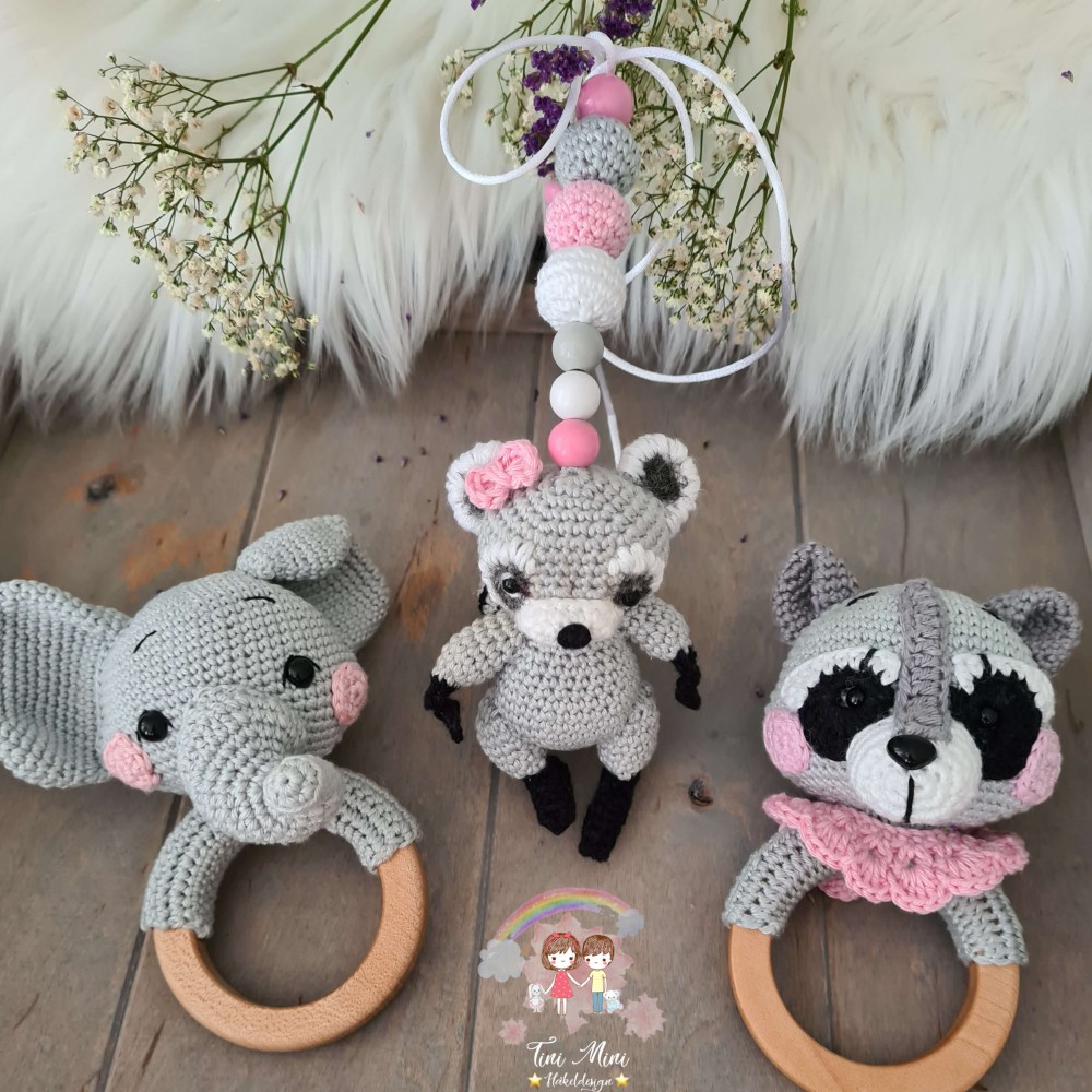 Baby-Set Waschbär Elefant