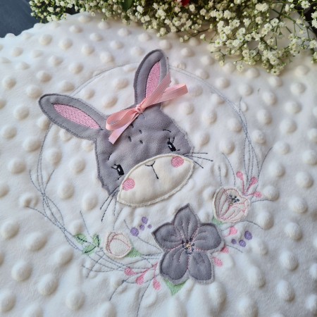 Decke Minky Dots - Hase 