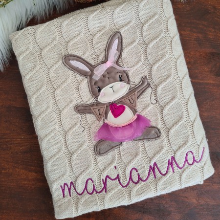 Decke Strick - Hase