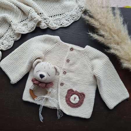 Baby Strickjacken-Set - Bär