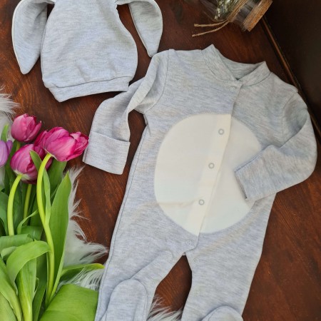 Baby Set Hase - hellgrau